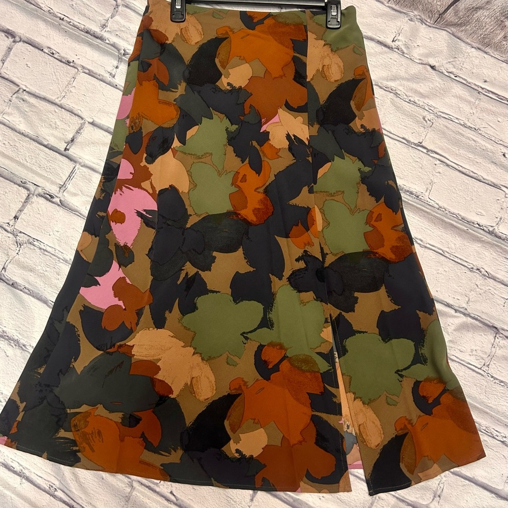 Floral A-Line Skirt - Multicolor